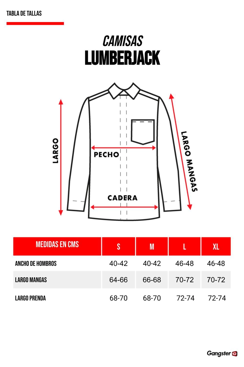 CAMISA LUMBERJACK VINO GANGSTER - 5