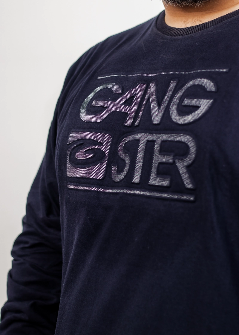 PLUS POLERA MANGA LARGA HOPE AZUL MARINO GANGSTER - 3