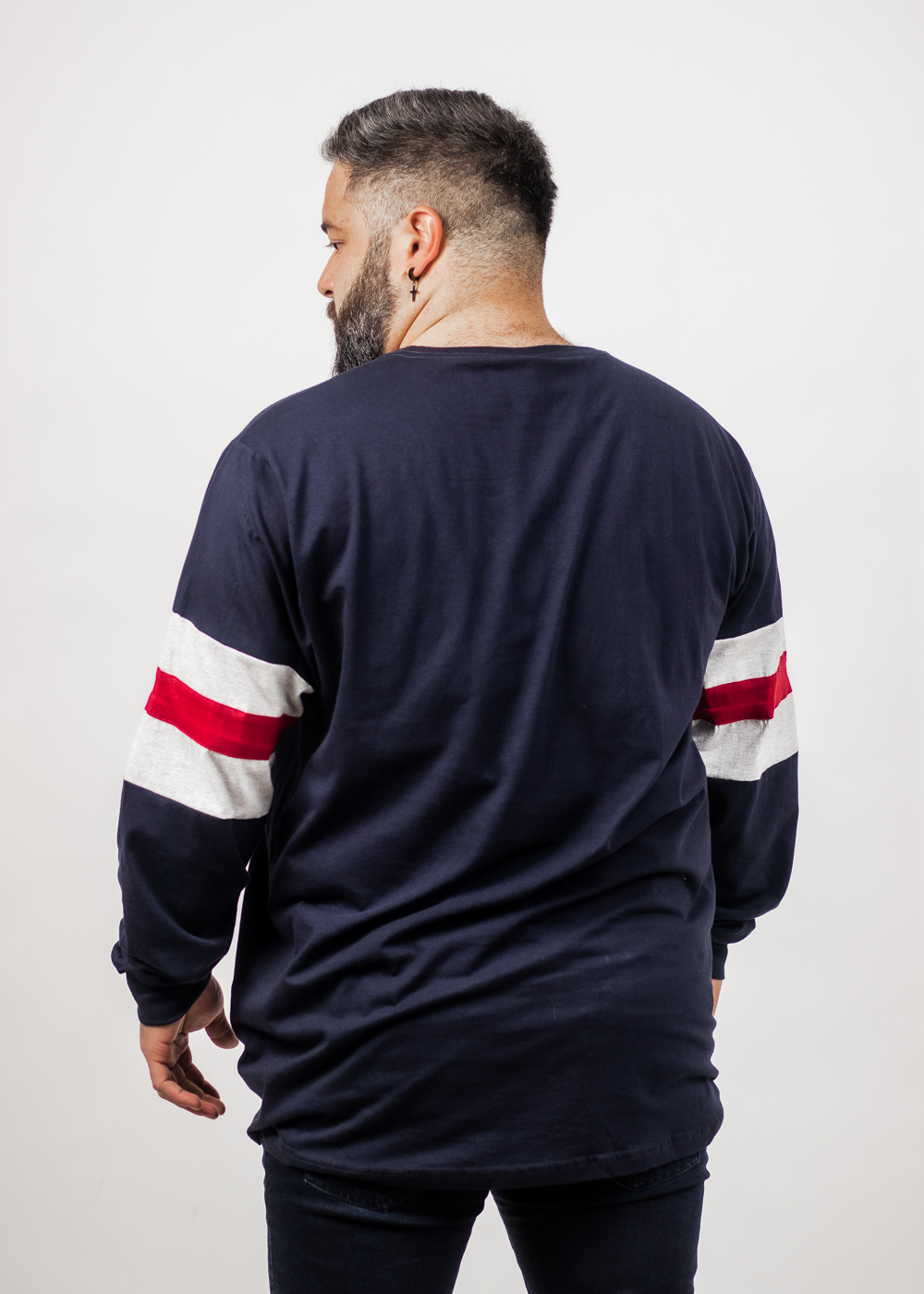 PLUS POLERA MANGA LARGA CAP AZUL MARINO GANGSTER - 2