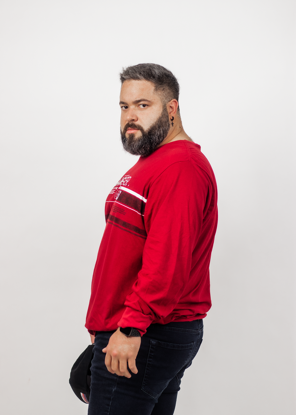 PLUS POLERA MANGA LARGA TIME ROJO GANGSTER - 1