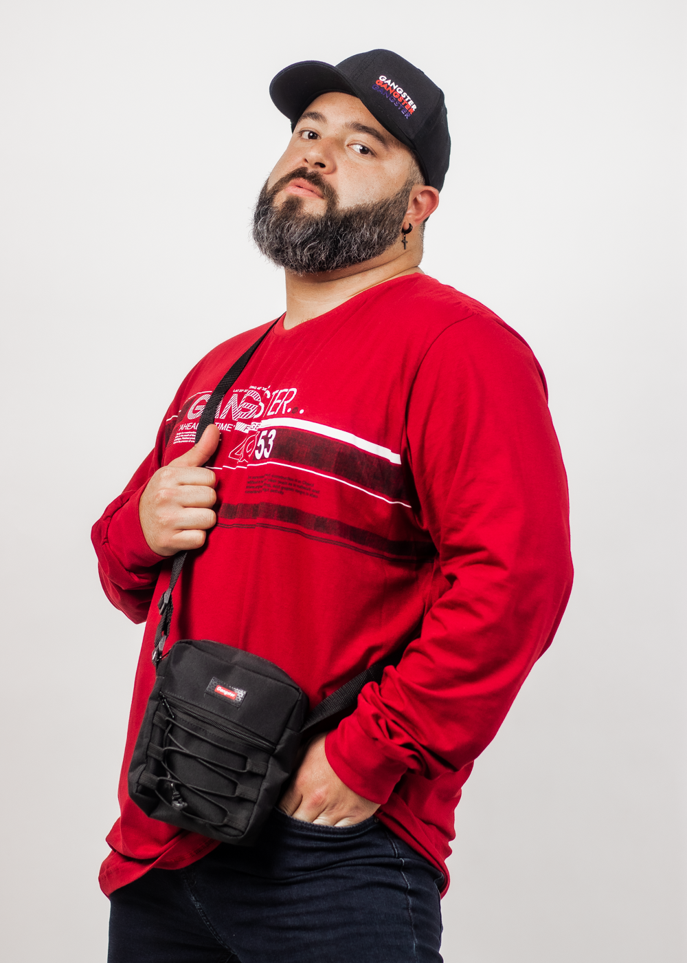 PLUS POLERA MANGA LARGA TIME ROJO GANGSTER - 3