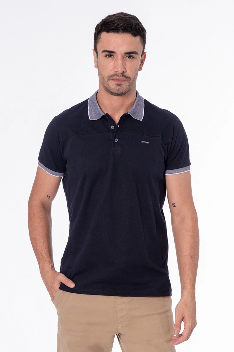 POLERA POLO VINTAGE AZUL GANGSTER - 1