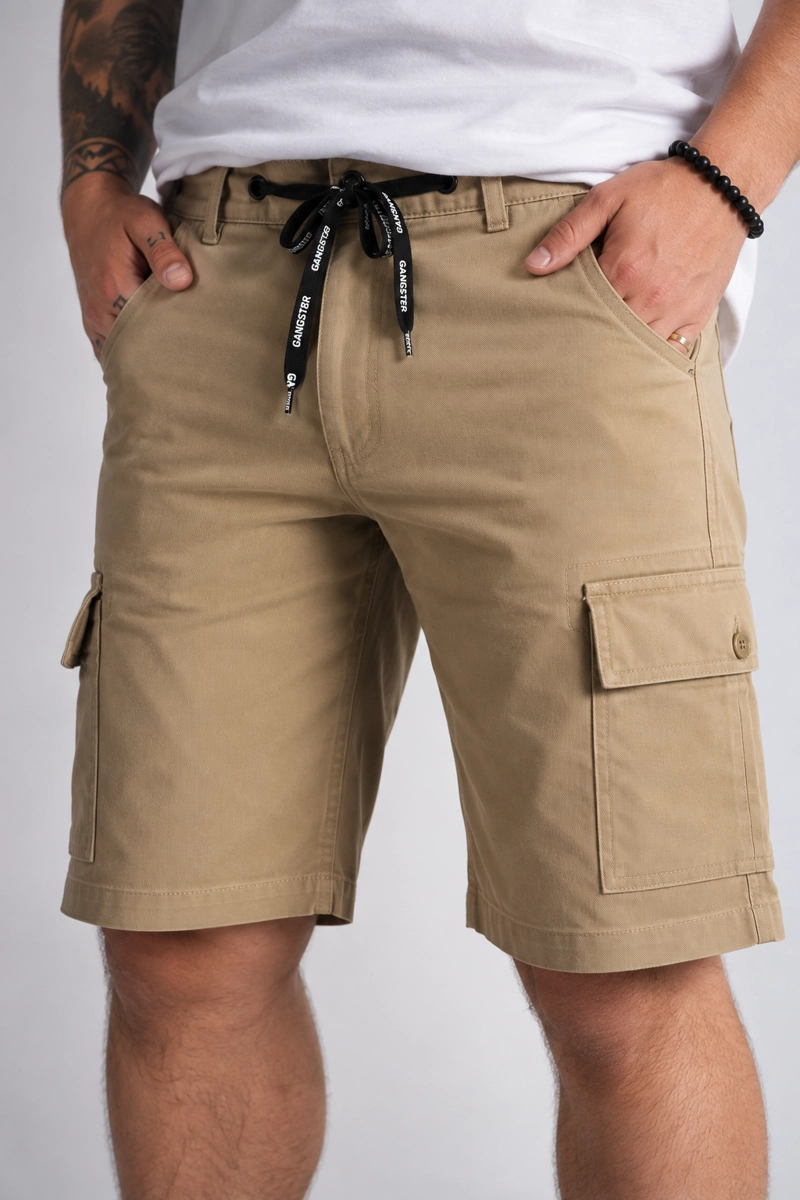 SHORT ALGODÓN HOMBRE GANGSTER KNEE CANVAS BERMUDAS - 3