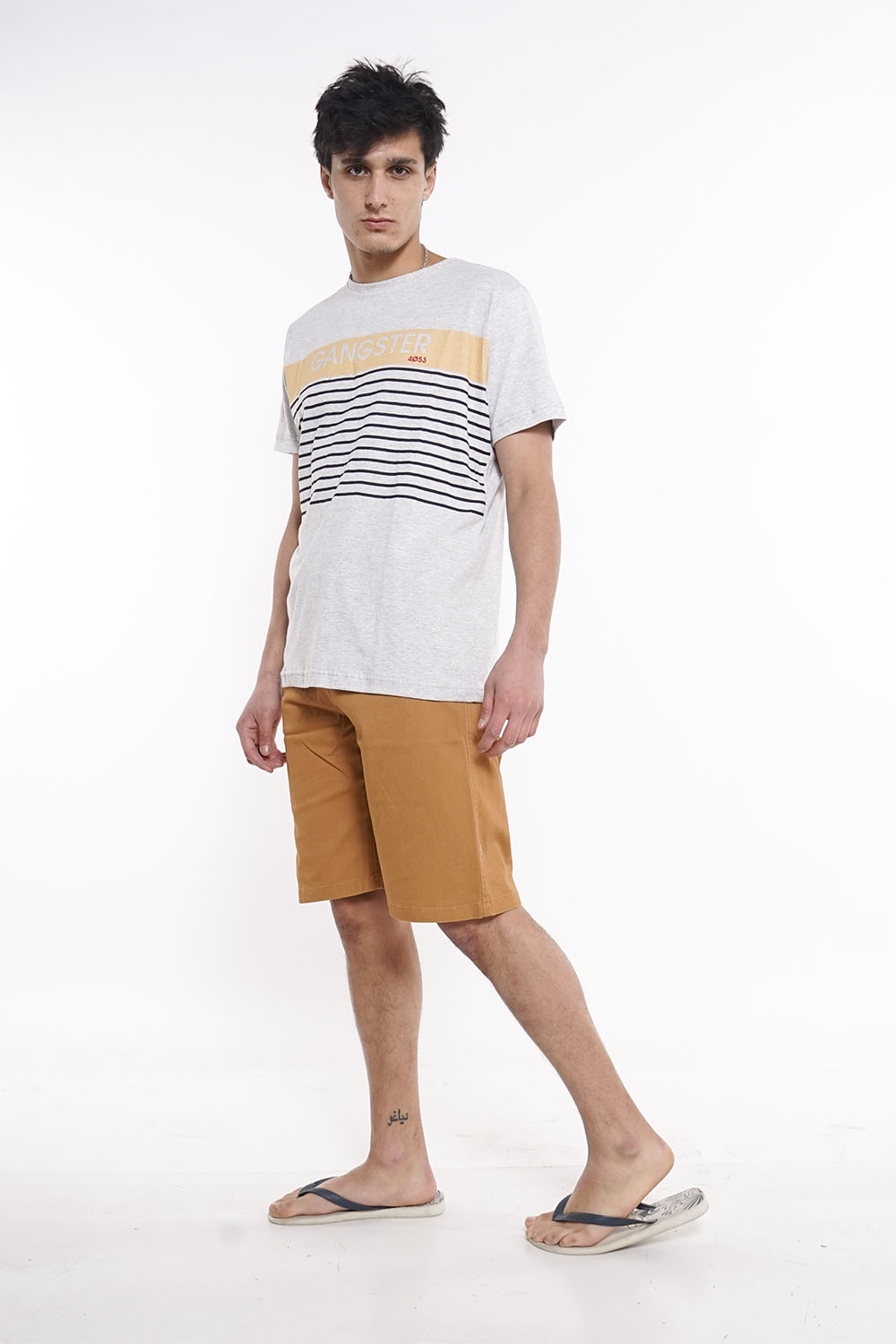 SHORT ALGODÓN HOMBRE GANGSTER KNEE CANVAS BERMUDAS - 4