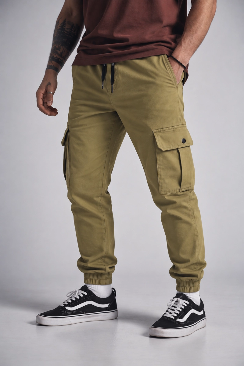 PANTALON JOGGER ALGODÓN HOMBRE GANGSTER PARACHUTE CANVAS - 1