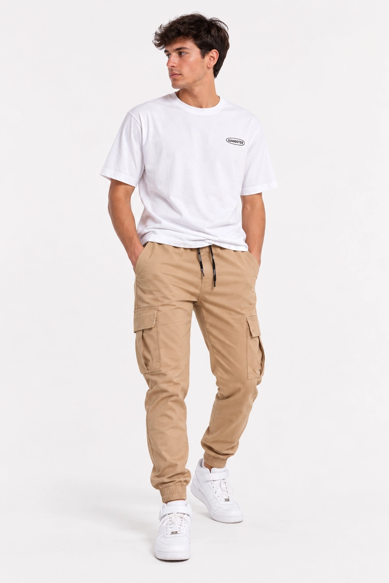PANTALON JOGGER ALGODÓN HOMBRE GANGSTER PARACHUTE CANVAS - 1