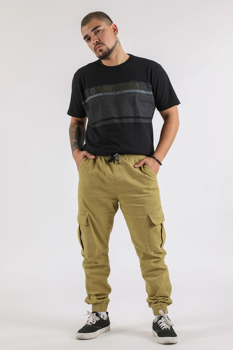 PANTALON JOGGER ALGODÓN HOMBRE GANGSTER PARACHUTE CANVAS - 4