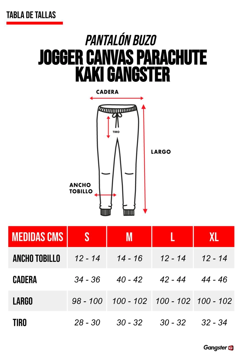 PANTALON JOGGER ALGODÓN HOMBRE GANGSTER PARACHUTE CANVAS - 5
