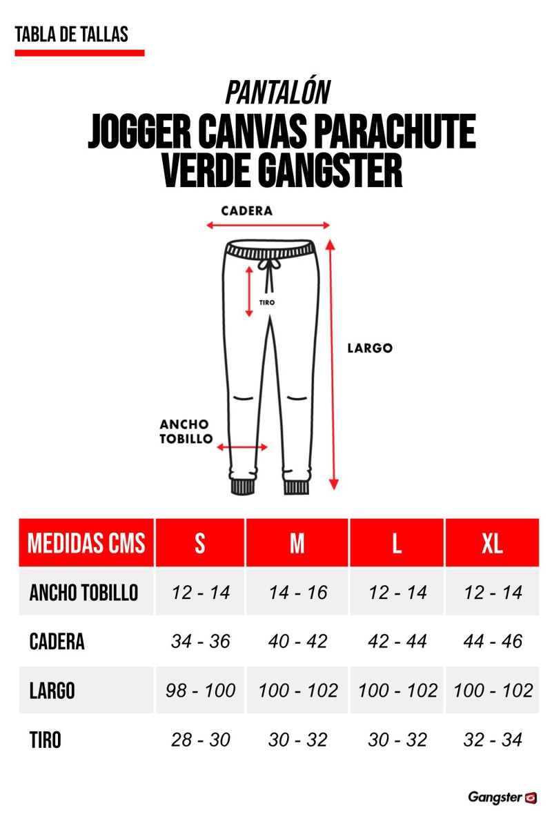 PANTALON JOGGER ALGODÓN HOMBRE GANGSTER PARACHUTE CANVAS - 5