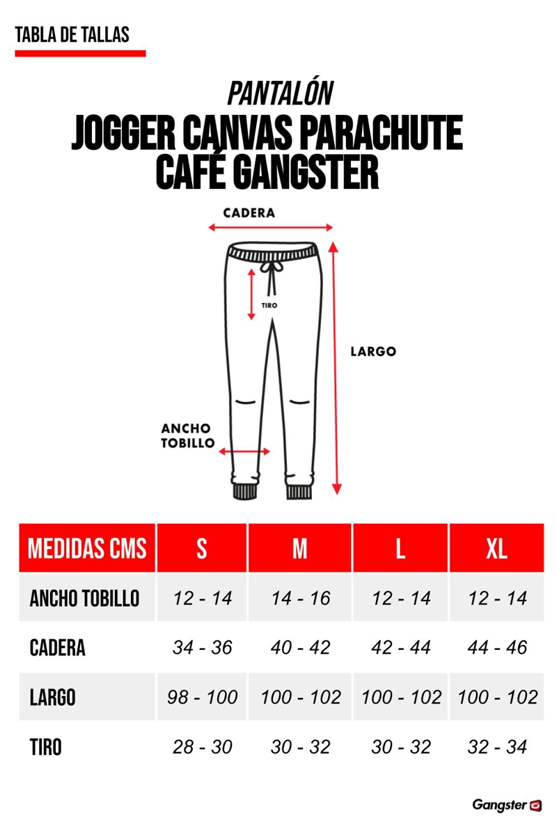 PANTALON JOGGER ALGODÓN HOMBRE GANGSTER PARACHUTE CANVAS - 5