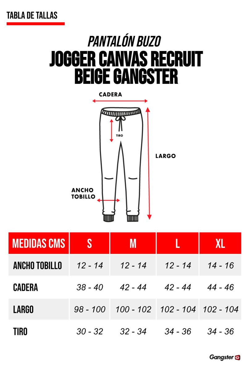 PANTALON JOGGER ALGODÓN HOMBRE GANGSTER RECRUIT CANVAS - 6