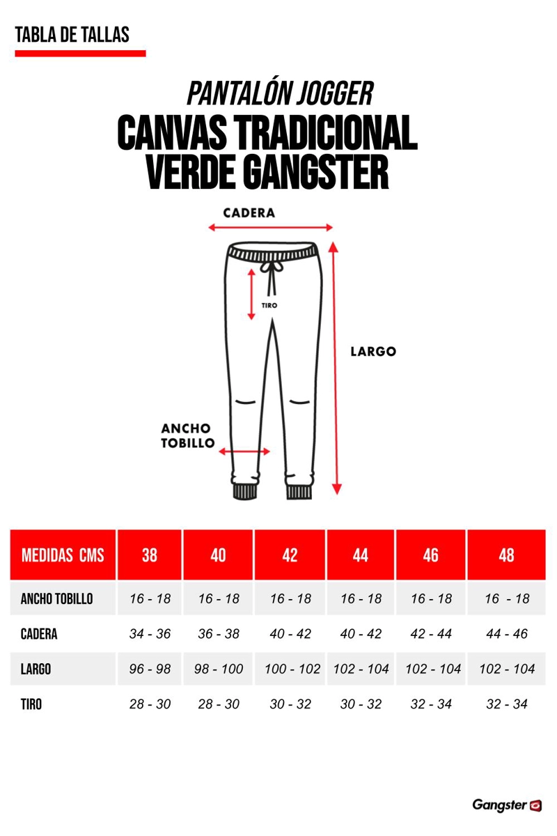 PANTALON JOGGER ALGODÓN HOMBRE GANGSTER TRADICIONAL CANVAS - 5