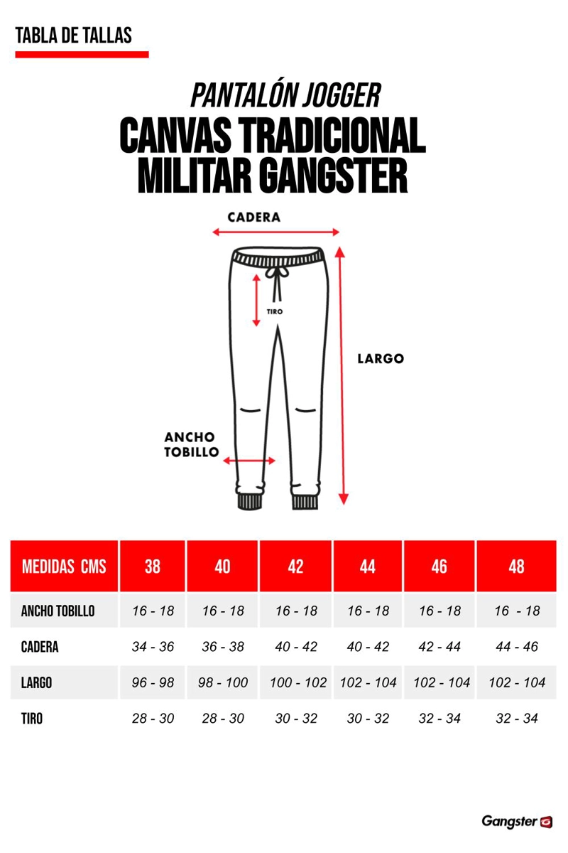PANTALON JOGGER ALGODÓN HOMBRE GANGSTER TRADICIONAL CANVAS - 7