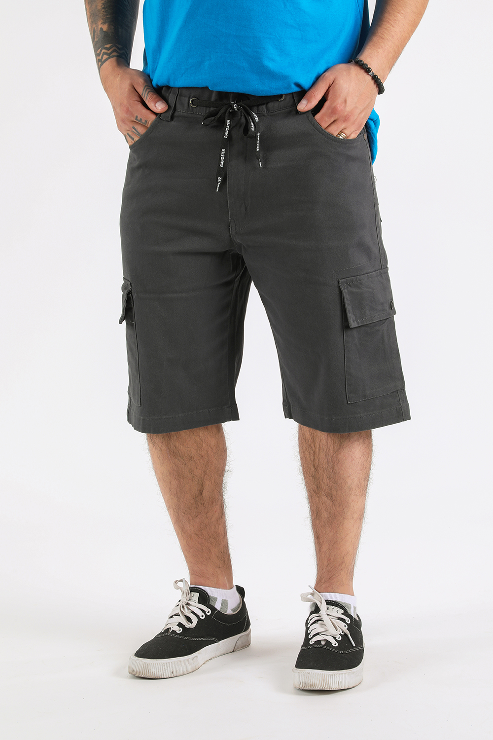 SHORT ALGODÓN HOMBRE GANGSTER AZUL SIXPO CANVAS CARGO - 1