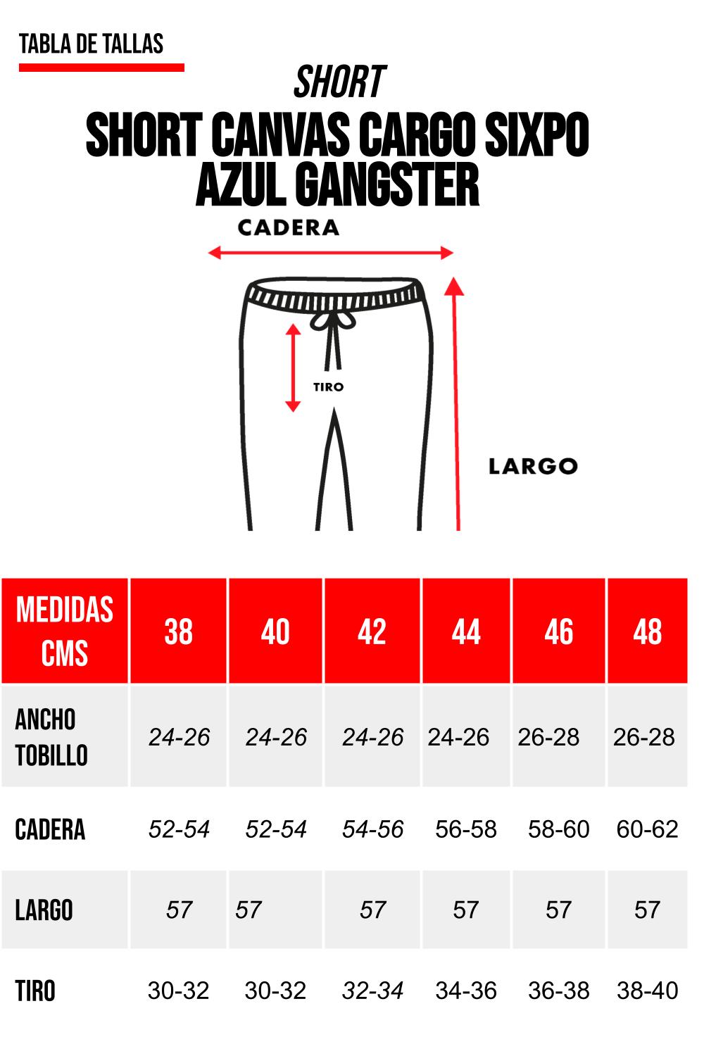 SHORT ALGODÓN HOMBRE GANGSTER AZUL SIXPO CANVAS CARGO - 6