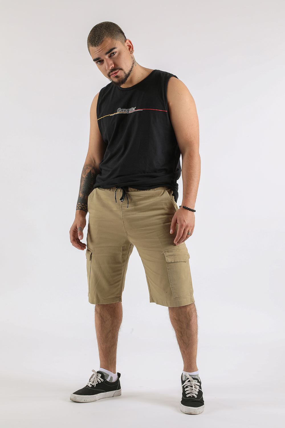 SHORT ALGODÓN HOMBRE GANGSTER AZUL CARPENTER CANVAS CARGO - 4