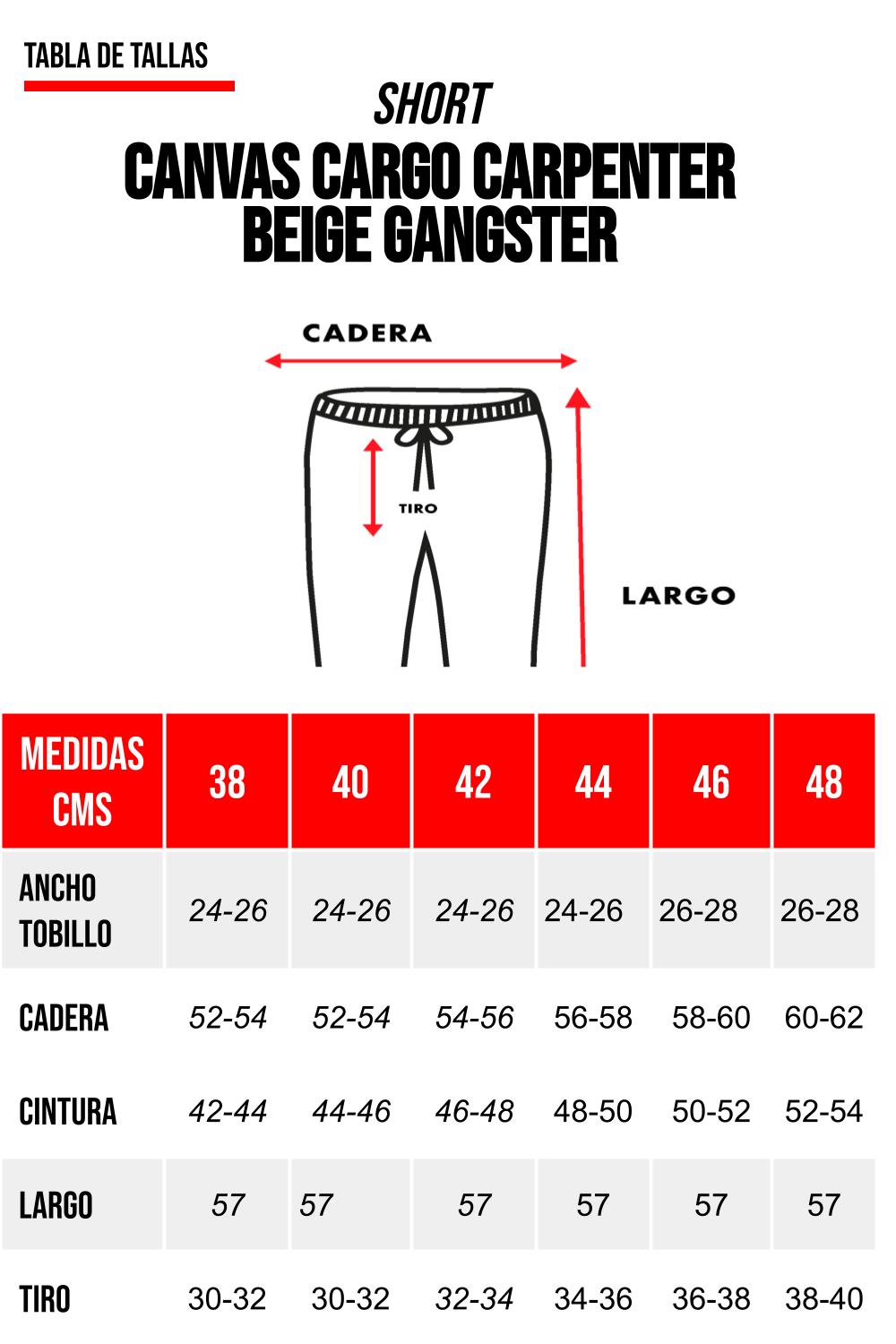 SHORT ALGODÓN HOMBRE GANGSTER AZUL CARPENTER CANVAS CARGO - 5