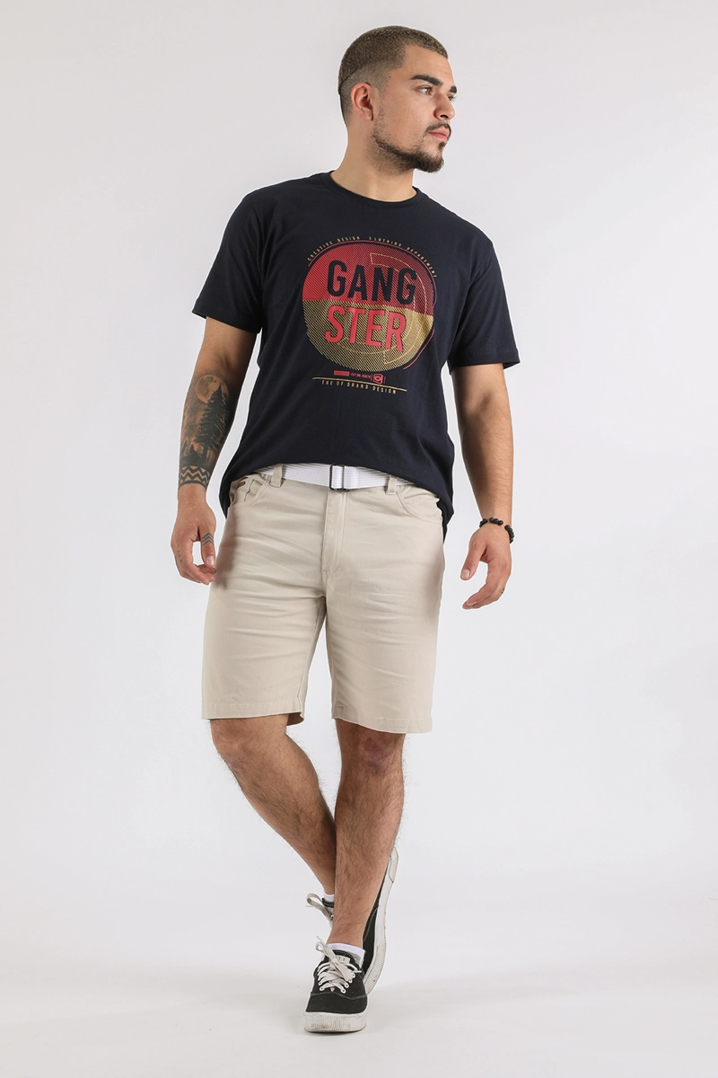 SHORT ALGODÓN HOMBRE GANGSTER HEAVY CANVAS KAKI - 4