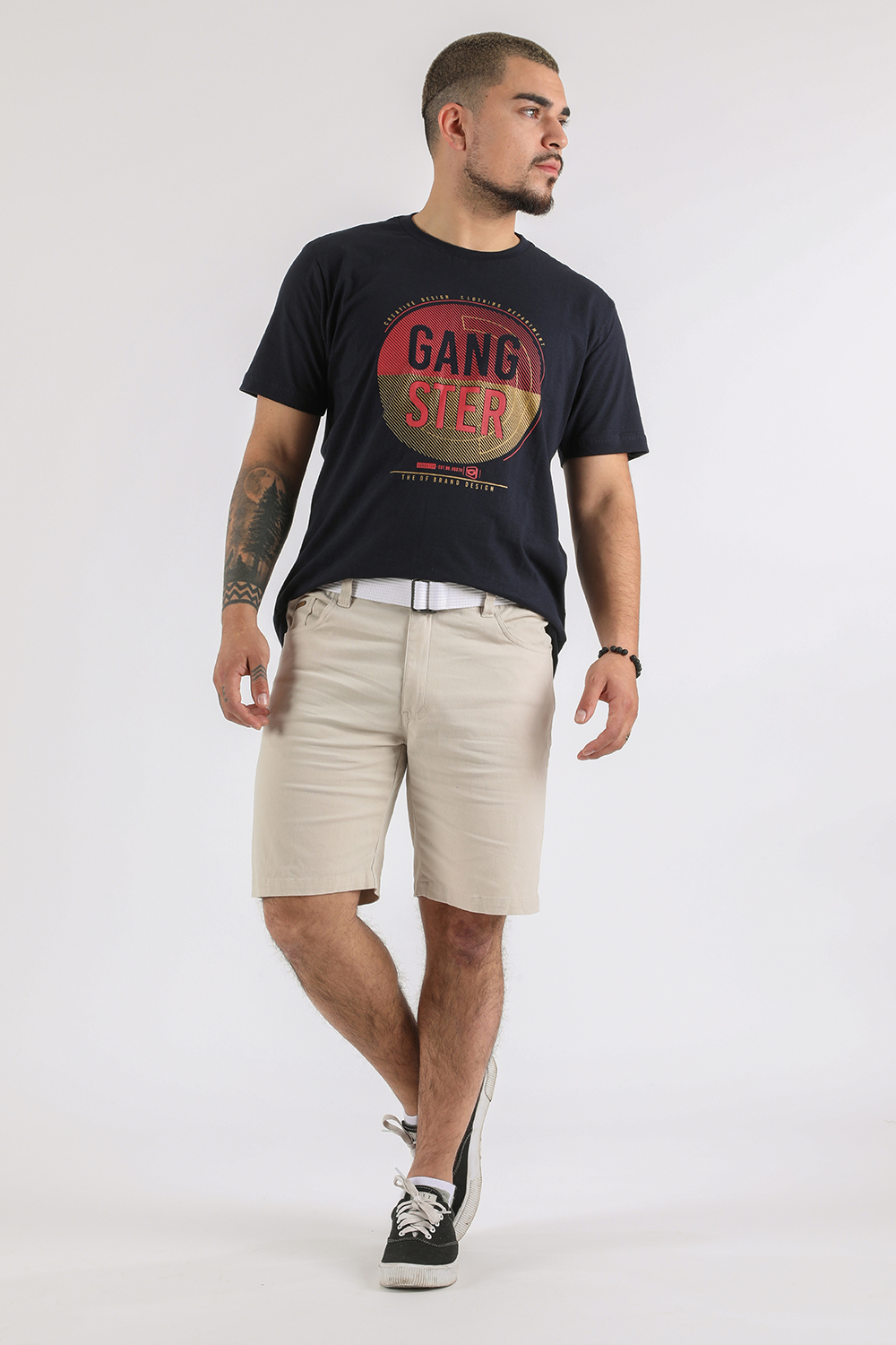 SHORT CANVAS HEAVY GRIS GANGSTER - 4