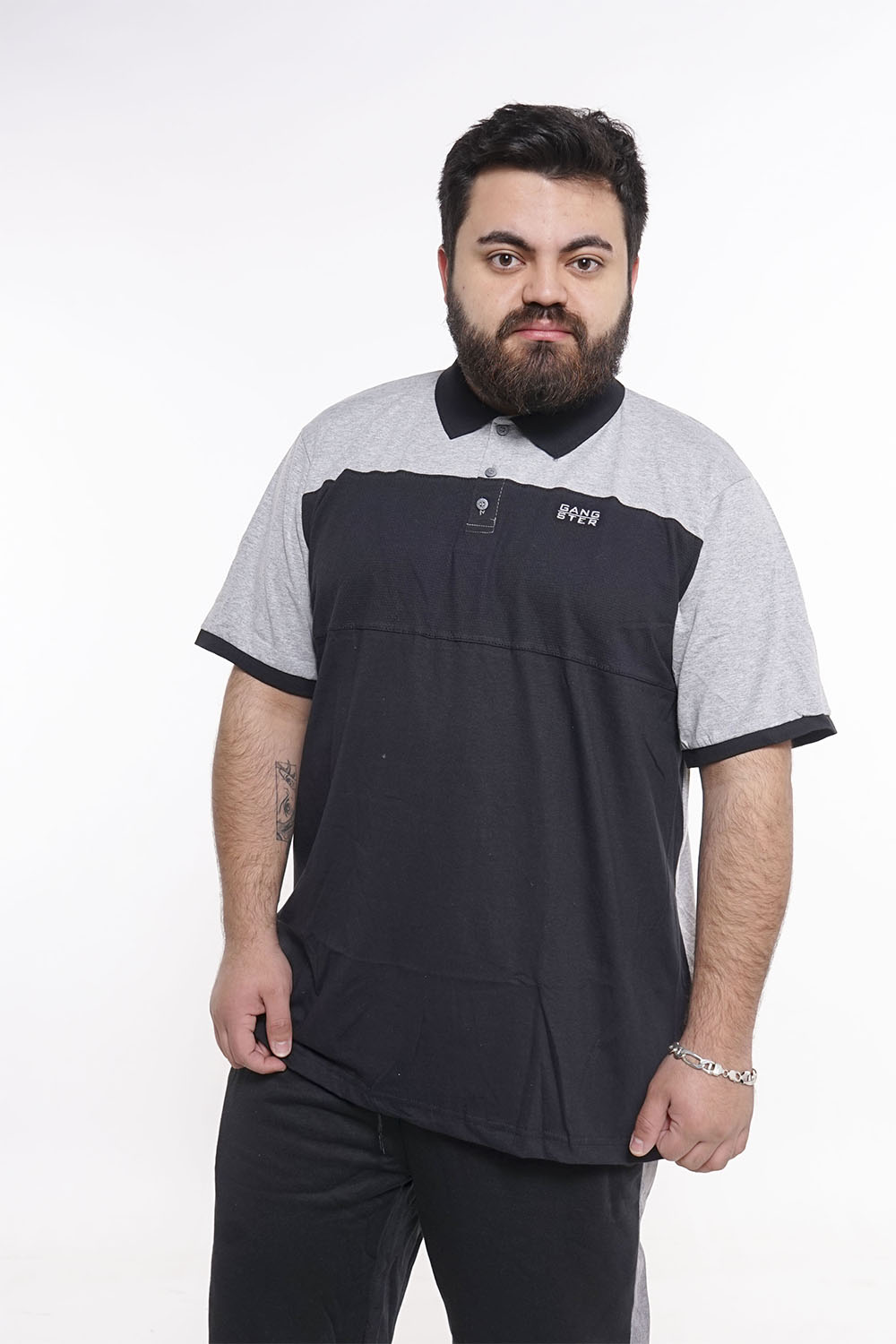 PLUS POLERA CUELLO ACADEMY AZUL GANGSTER - 1