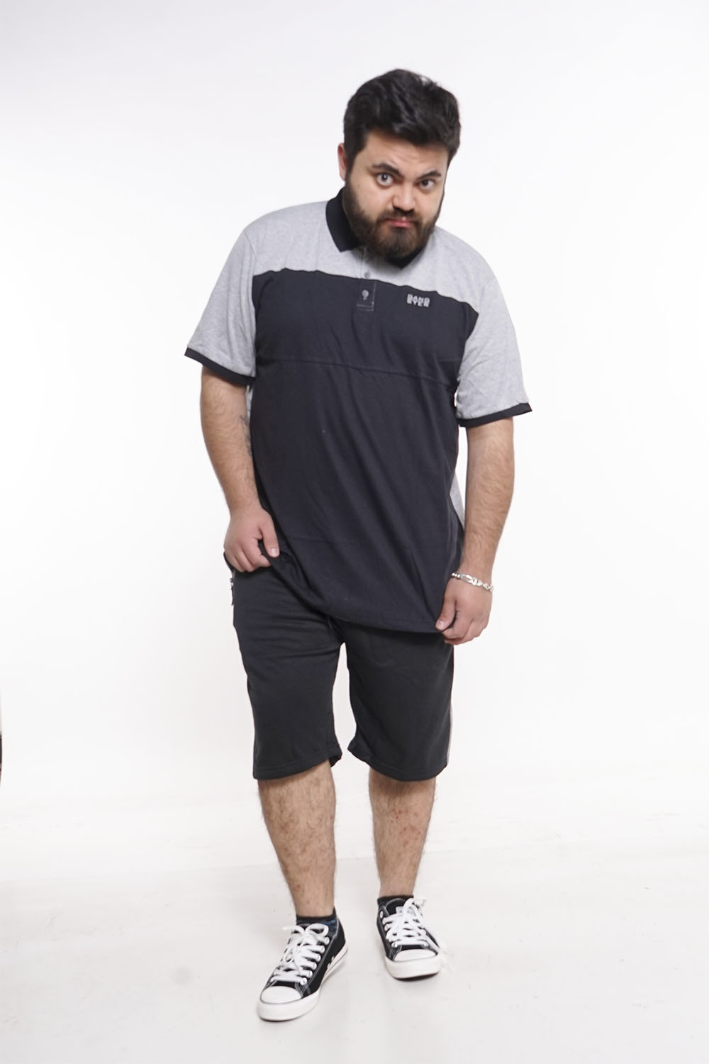 PLUS POLERA CUELLO ACADEMY AZUL GANGSTER - 4