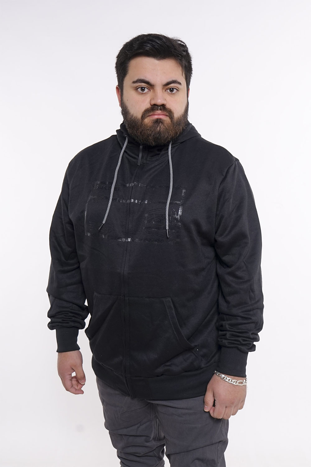 PLUS POLERON FULL ZIPPER SILI NEGRO GANGSTER - 1