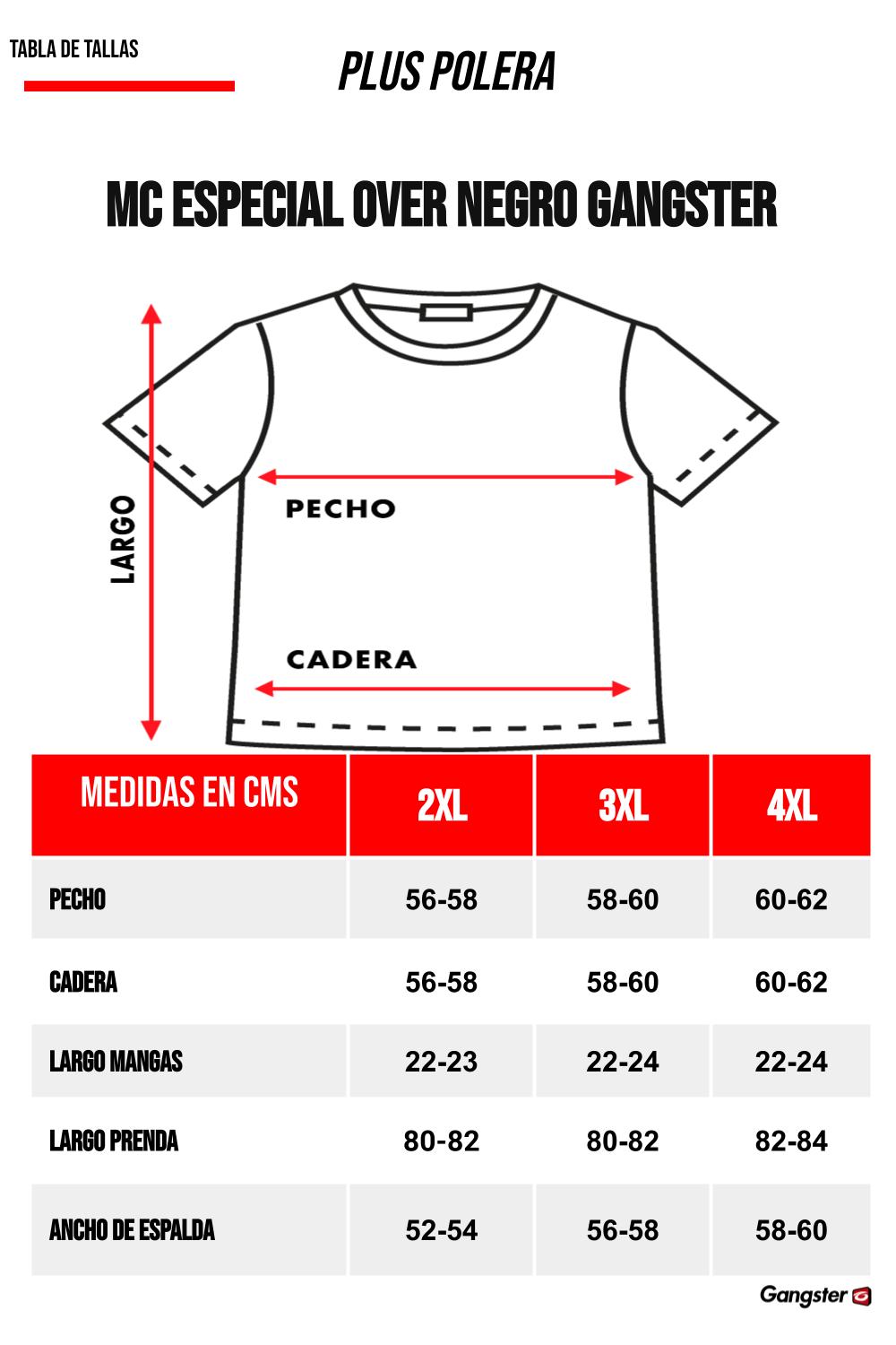 PLUS POLERA MC ESPECIAL OVER NEGRO GANGSTER - 3