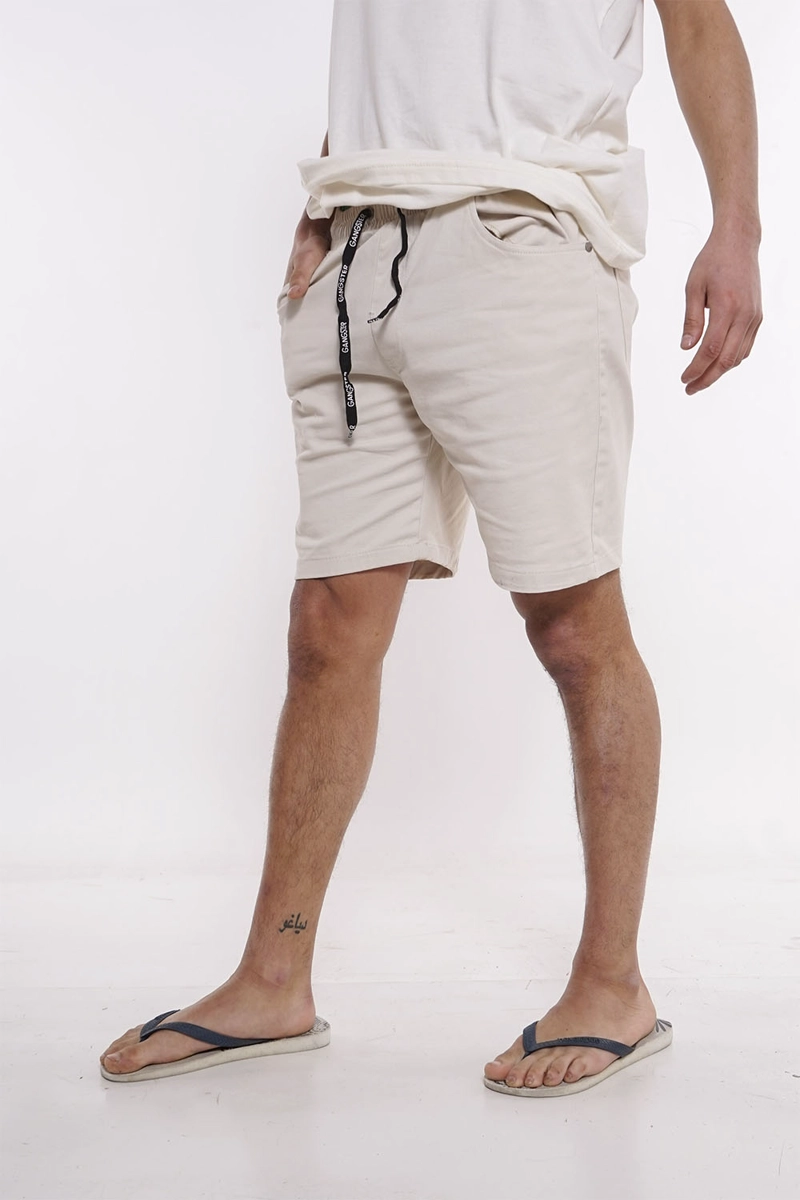 PLUS SHORT CANVAS LISO KAKI GANGSTER - 1