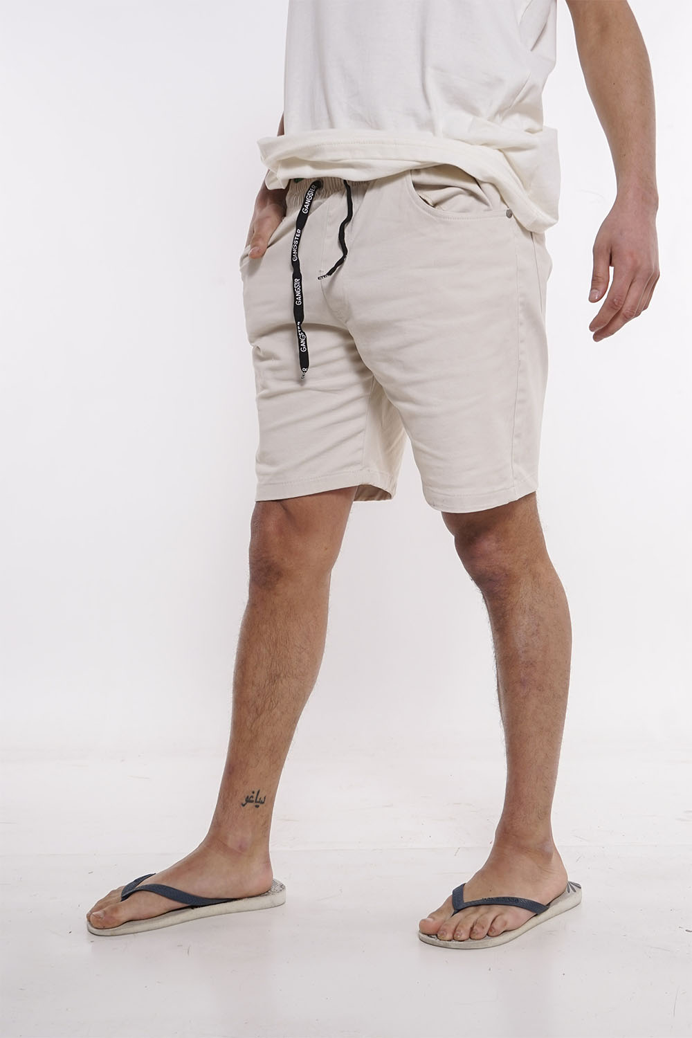 PLUS SHORT CANVAS LISO AZUL GANGSTER - 1