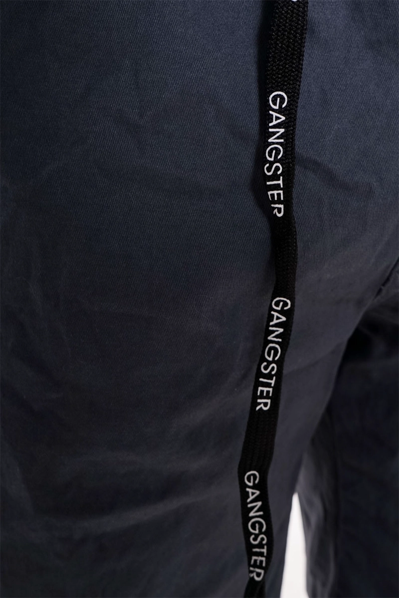 PLUS SHORT CANVAS LISO AZUL GANGSTER - 3