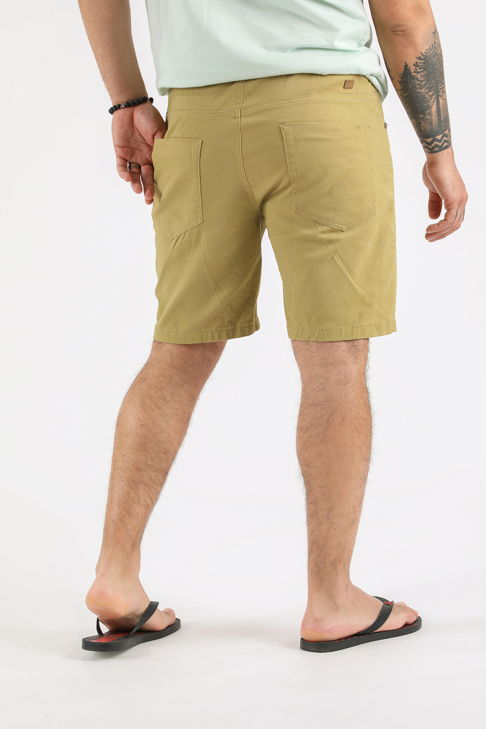 PLUS SHORT CANVAS LISO KAKI GANGSTER - 3