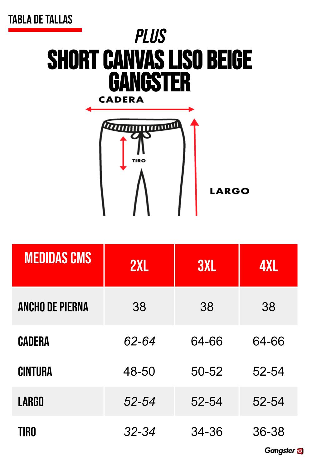 PLUS SHORT CANVAS LISO AZUL GANGSTER - 5