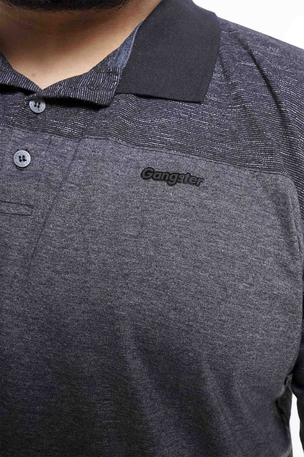 PLUS POLERA CUELLO SHOWBAR GRIS GANGSTER - 3