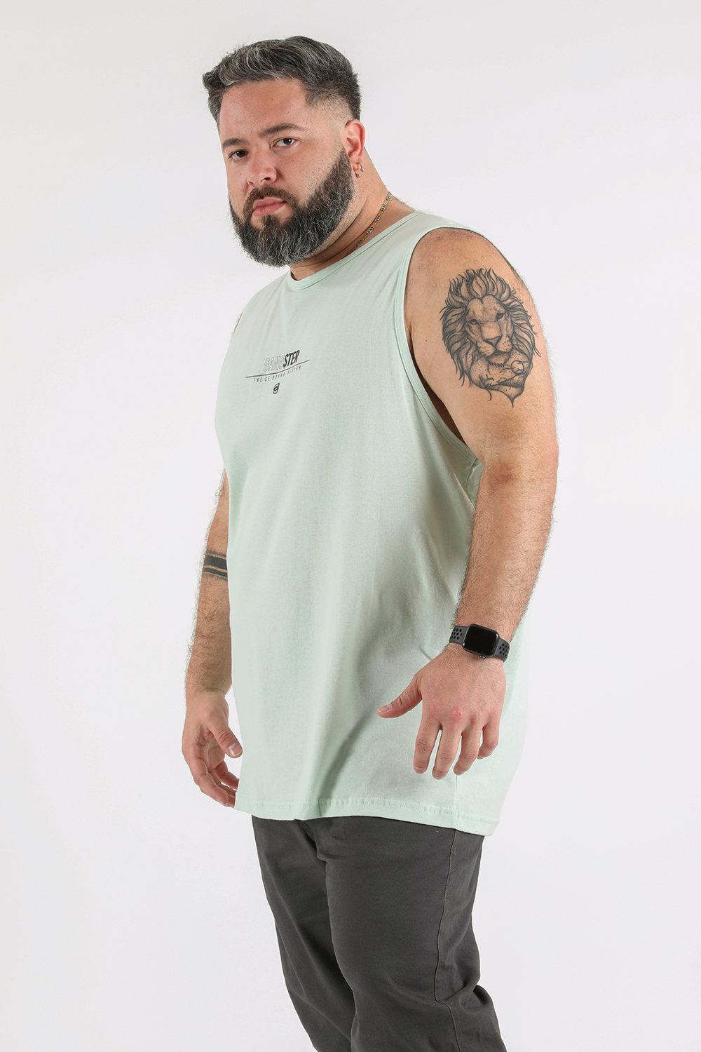 PLUS POLERA SM MISTAKE AZUL GANGSTER - 1