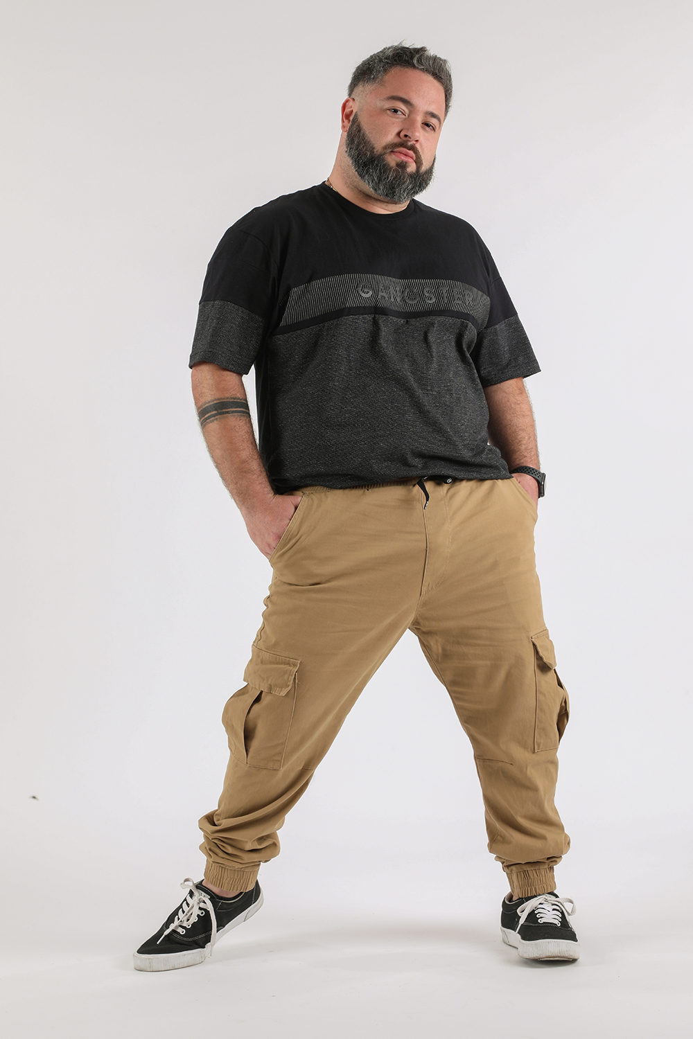 PLUS PANTALON ALGODÓN HOMBRE GANGSTER PARACHUTE JOGGER CANVAS - 4
