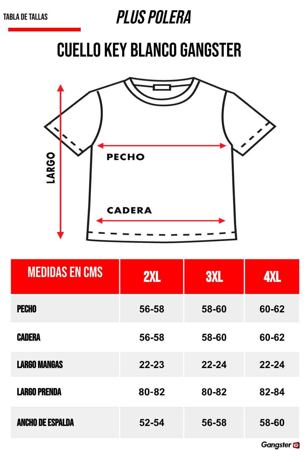 PLUS POLERA CUELLO KEY BLANCO GANGSTER - 5