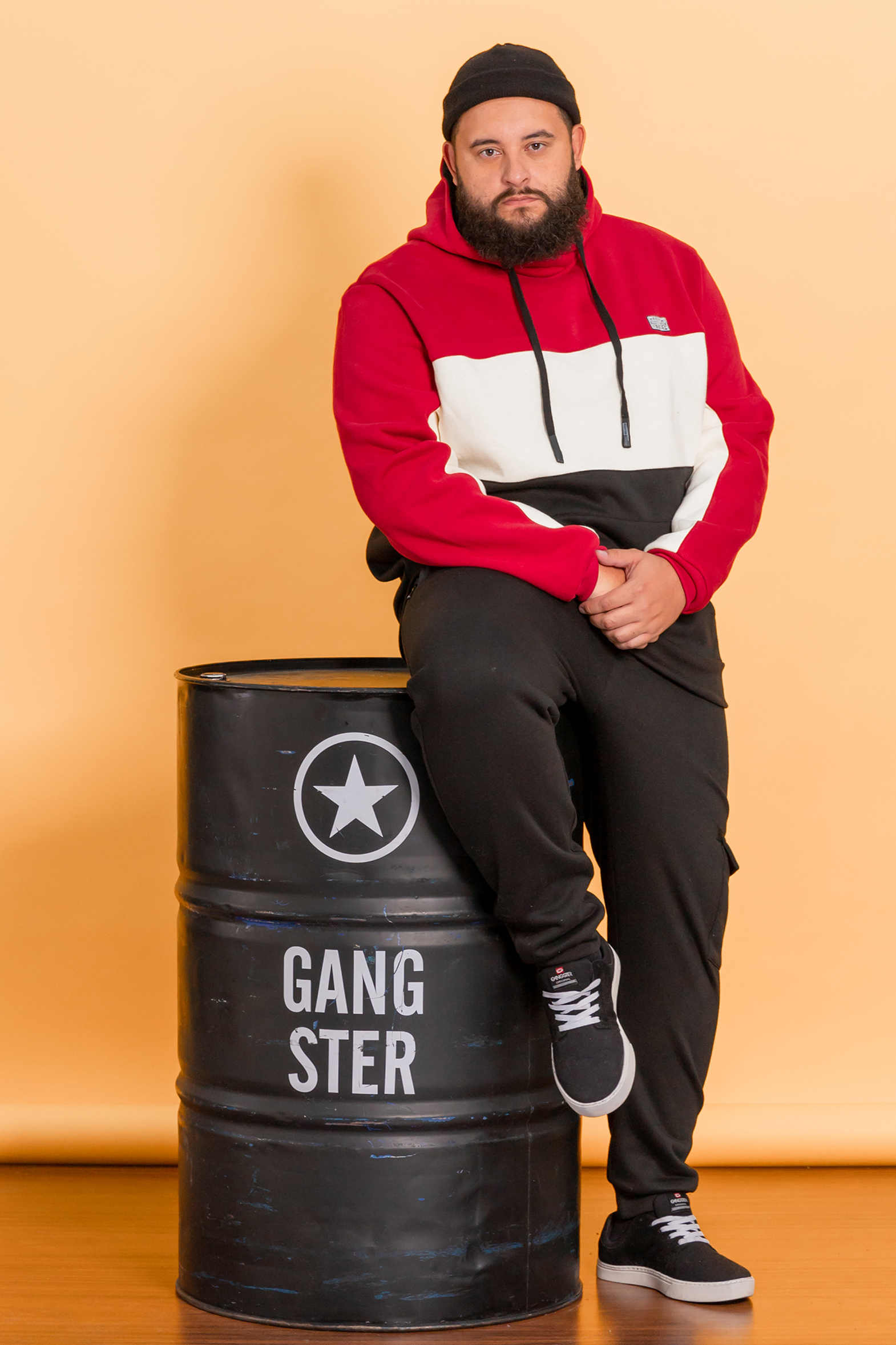 POLERON HOODIE FLEECE JOURNAL ROJO GANGSTER - 7