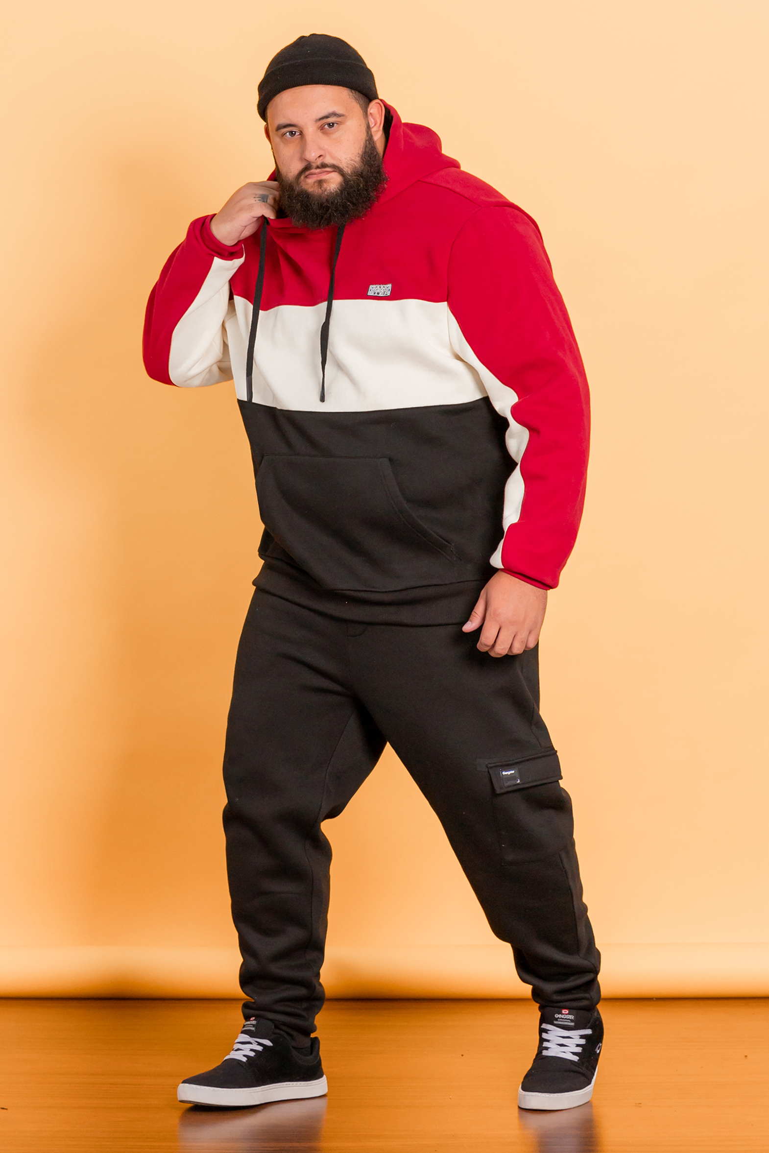 POLERON HOODIE FLEECE JOURNAL ROJO GANGSTER - 9