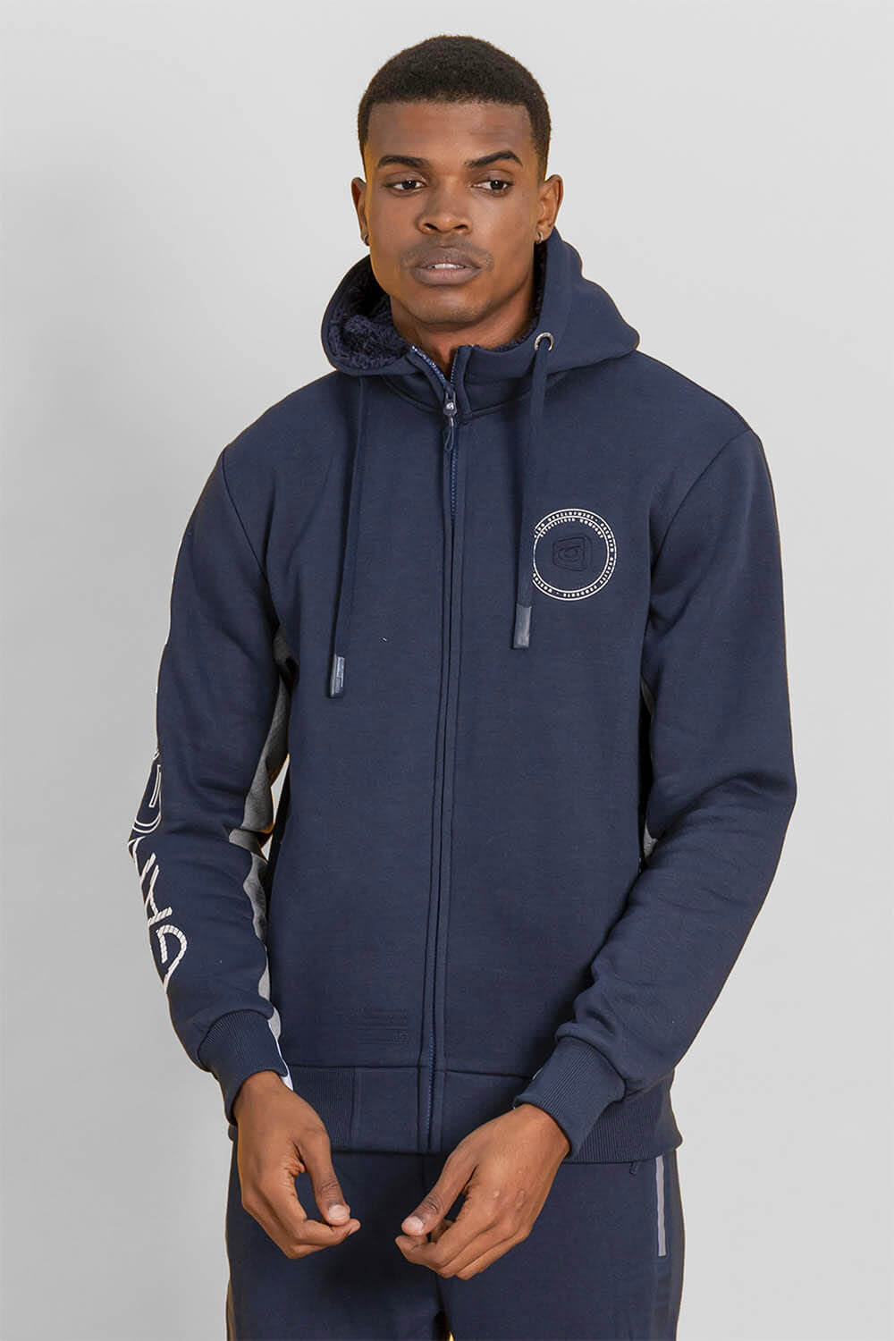 POLERON FULL ZIPPER FLEECE POWER NEGRO GANGSTER - 1