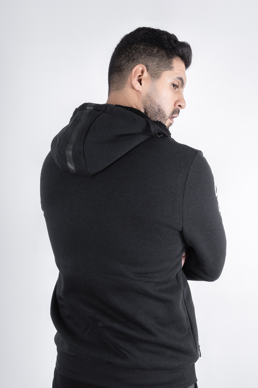 POLERON FULL ZIPPER FLEECE POWER NEGRO GANGSTER - 2