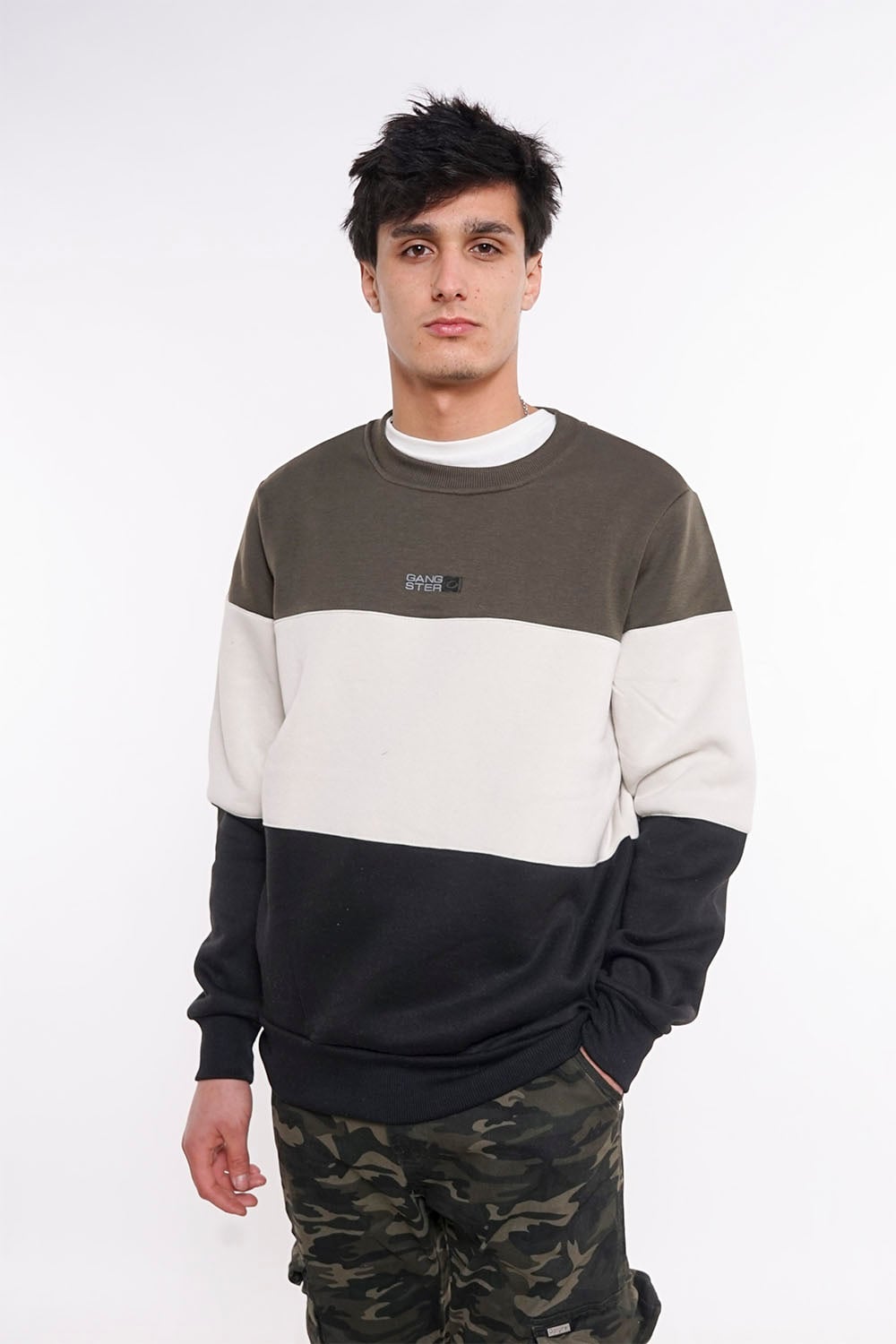 POLERON CREW FLEECE CORE VERDE GANGSTER - 1