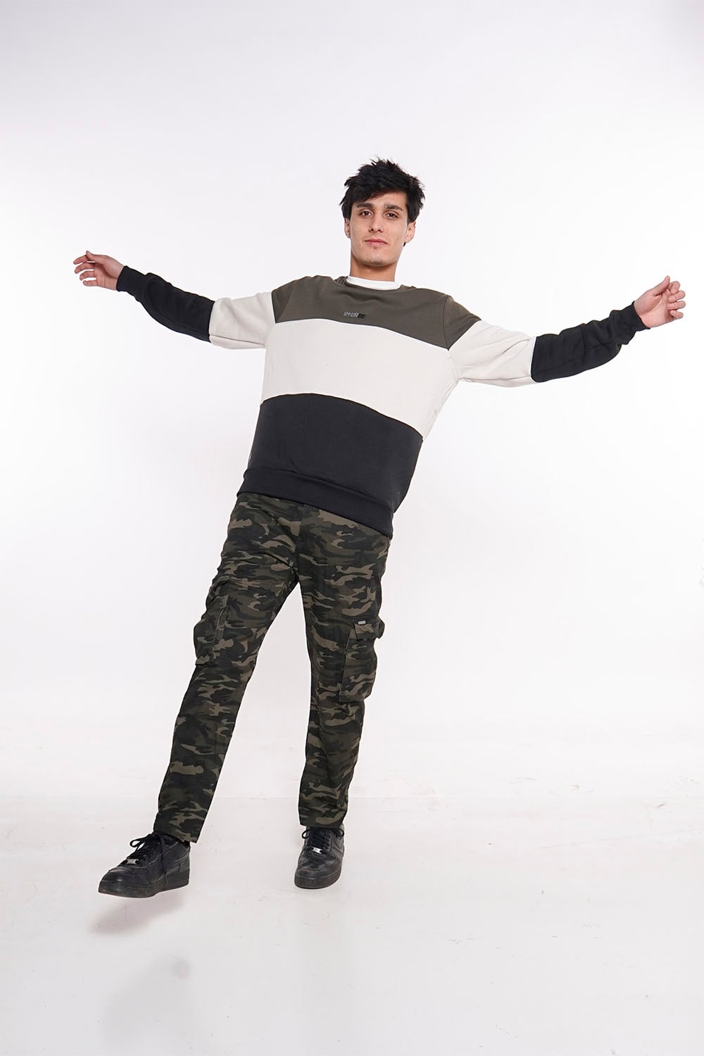 POLERON CREW FLEECE CORE VERDE GANGSTER - 3