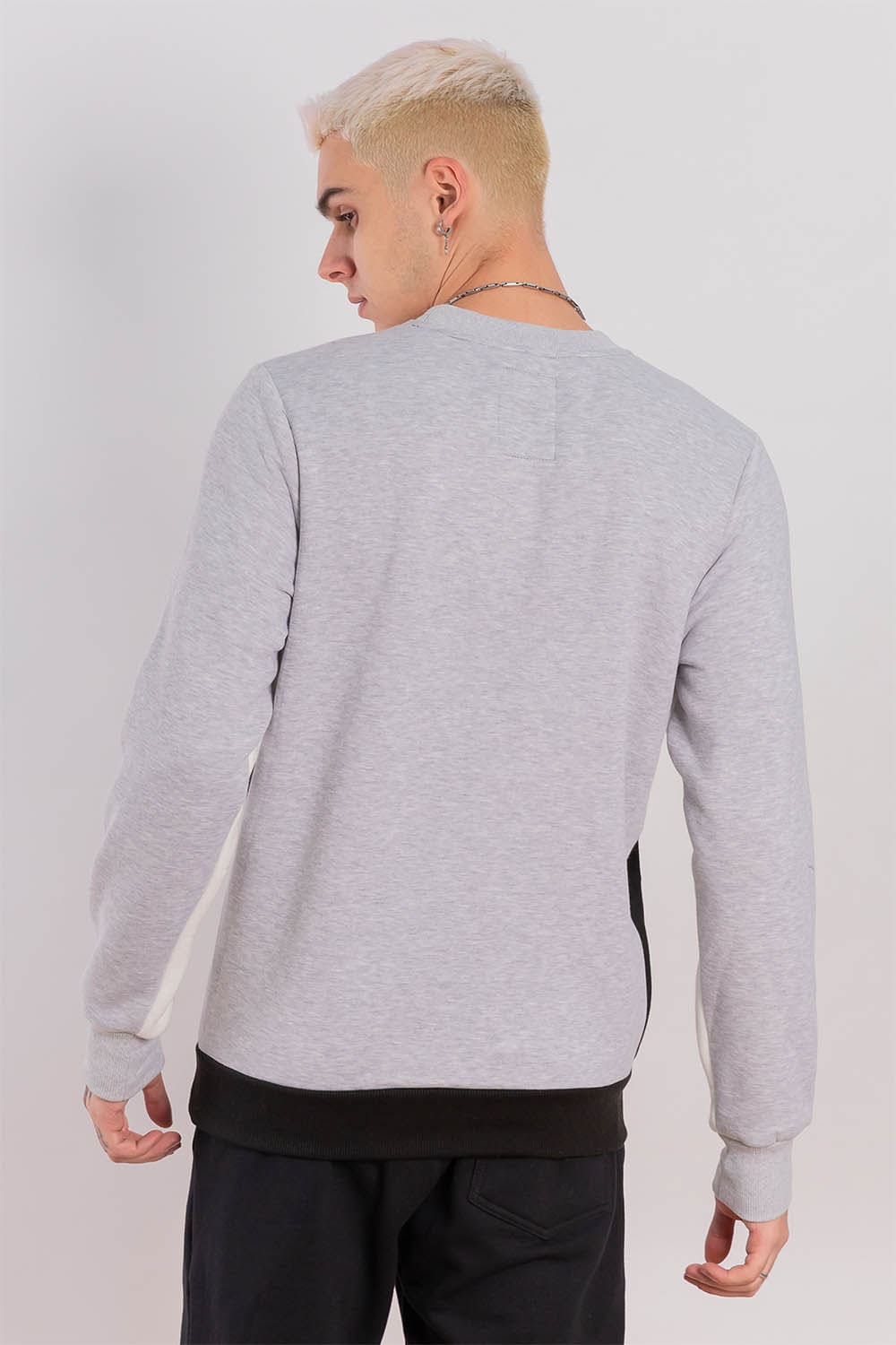 POLERON CREW FLEECE FUNDAMENTAL NEGRO GANGSTER - 3