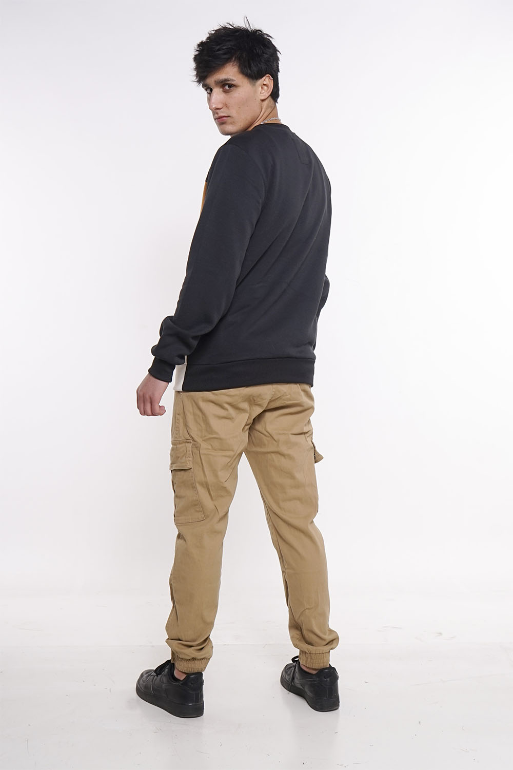 POLERON CREW FLEECE FUNDAMENTAL NEGRO GANGSTER - 4