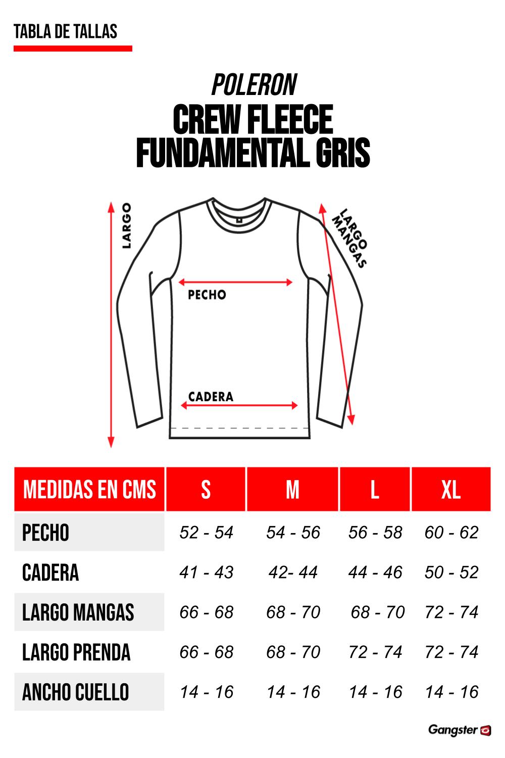 POLERON CREW FLEECE FUNDAMENTAL NEGRO GANGSTER - 6