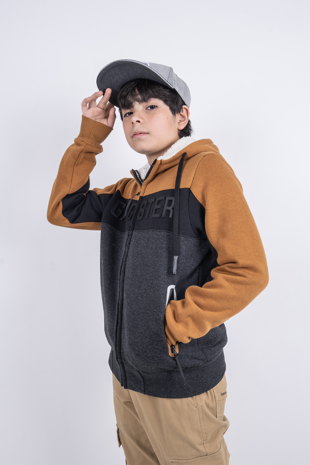 TEEN POLERON FULLZIPPER FLEECE FUN AZUL GANGSTER - 2