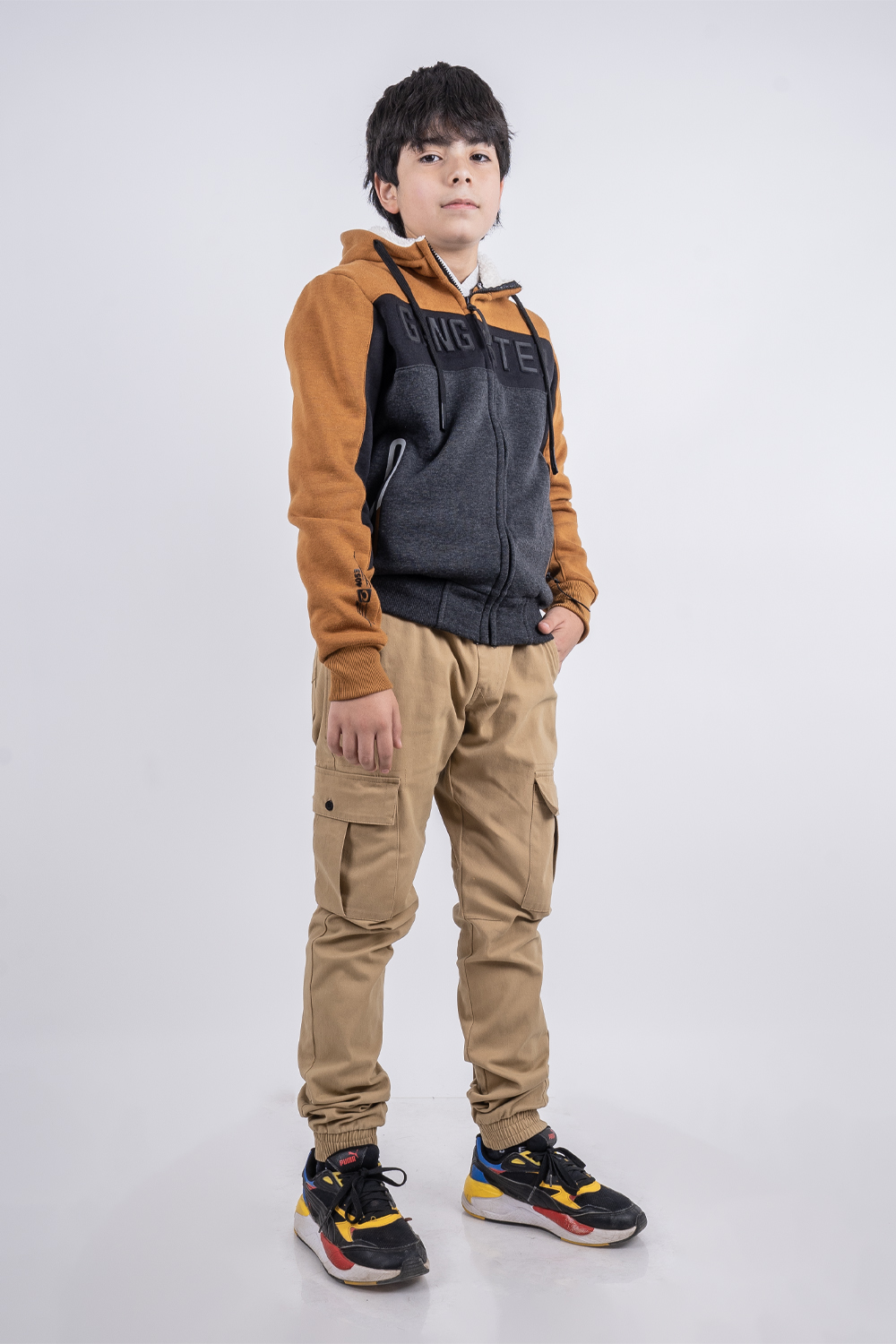 TEEN POLERON FULLZIPPER FLEECE FUN AZUL GANGSTER - 5