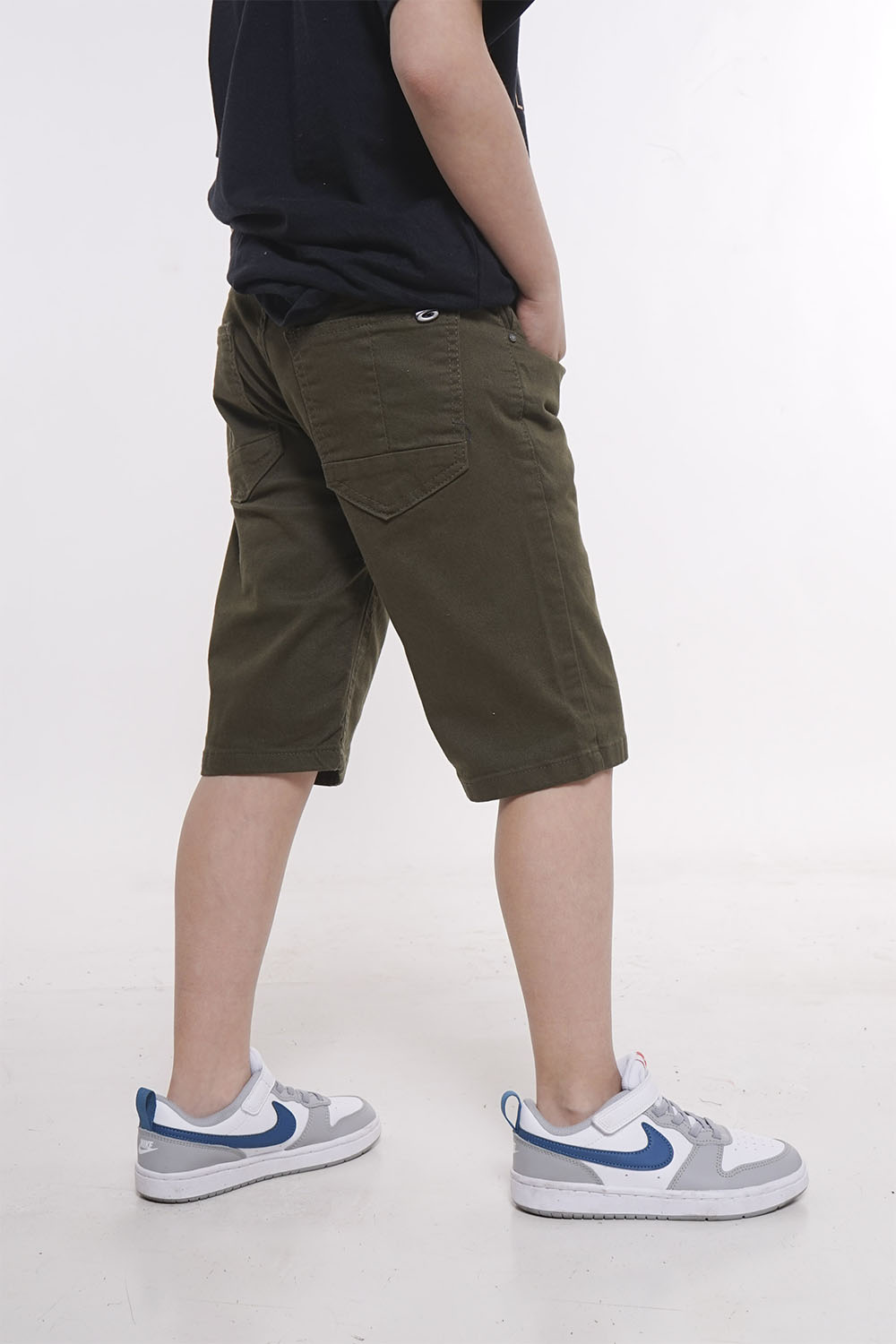 SHORT ALGODÓN NIÑO GANGSTER VERDE TEEN CANVAS ELASTICORD - 2