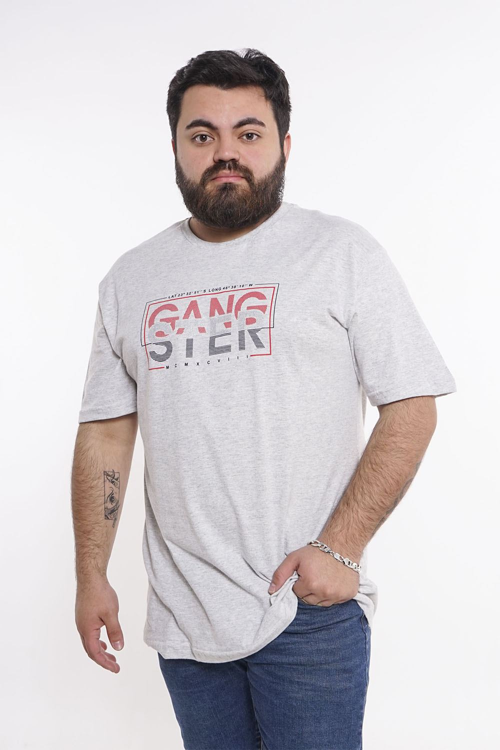 PLUS POLERA MC BASICA LUXE NEGRO GANGSTER - 1