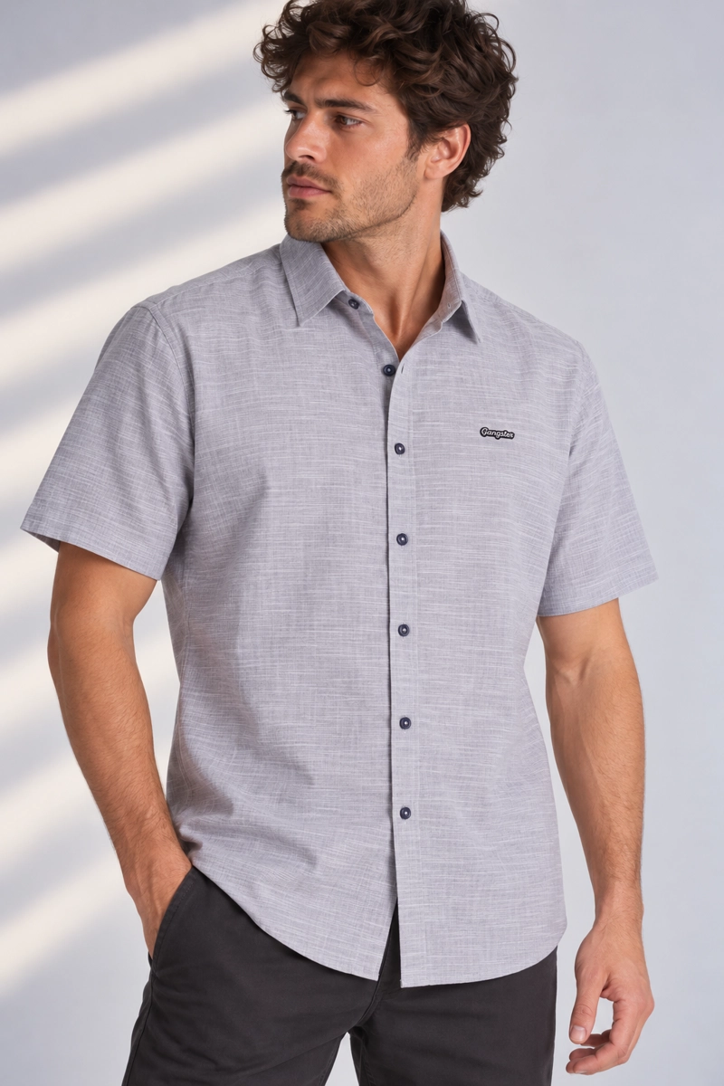 PLUS CAMISA MC NUNGWI AZUL GANGSTER - 1